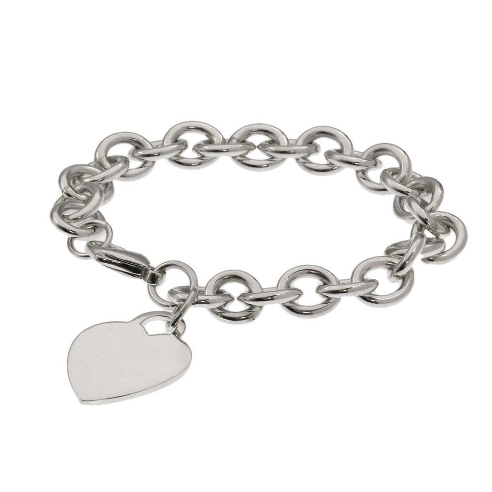 TIFFANY Silver Heart Charm Bracelet